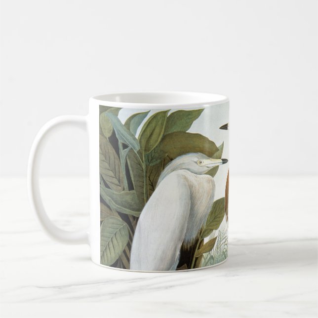 Taza De Café Audubon: Egret rojizo o garza púrpura (Izquierda)