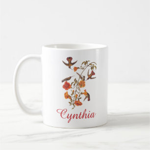 Taza De Café Audubon Mango Hummingbird en colores de gema
