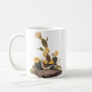 Taza De Café Audubon Vesper Sparrow y Pricky Pear Cactus