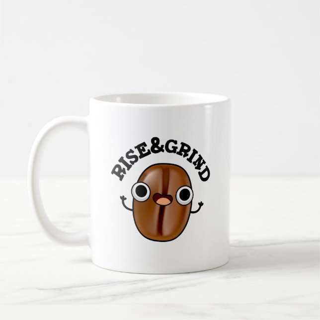 Taza De Café Auge Y Grind Funny Coffee Bean Pun (Izquierda)