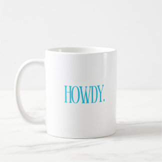 Taza De Café Aúllado trapo sureño en azul y amarillo