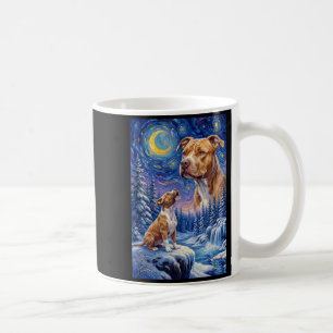 Taza De Café Aullando a la luna meme animal perro pit americano