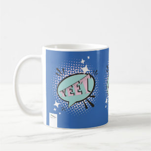 Taza De Café AÚN, discurso cómico burbuja meme divertido azul o