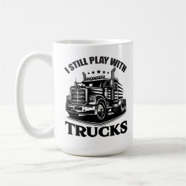 Taza De Café Aún Juego Con Camiones