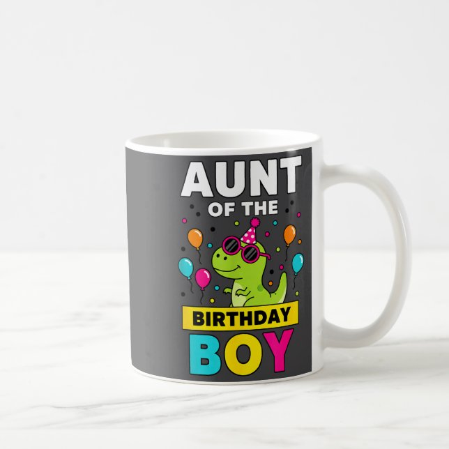 Taza De Café Aunt Of The Birthday Boy Dinosaur Party  (Derecha)