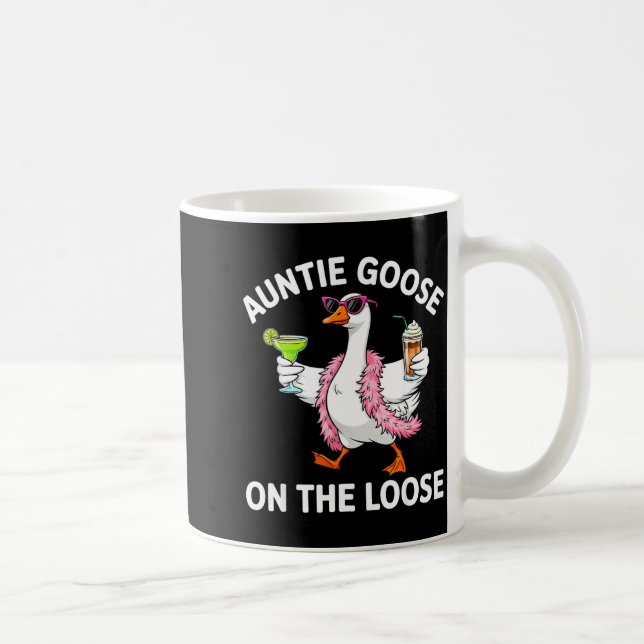 Taza De Café Auntie Goose On The Loose Funny Goose Gles St Patr (Derecha)
