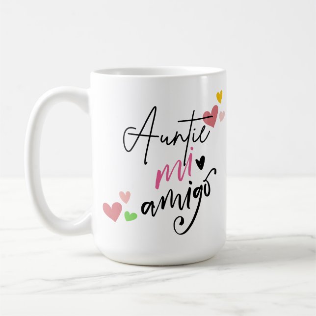 Taza De Café Auntie mi amigo baby clothes gift  (Izquierda)