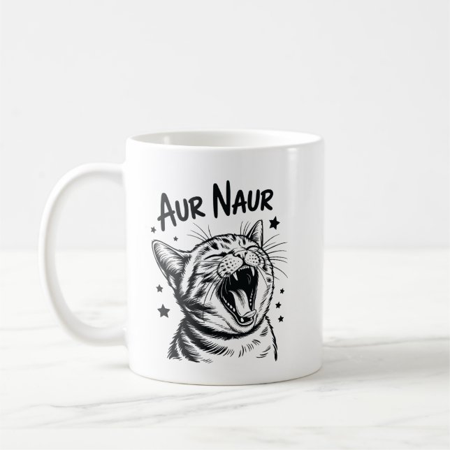 Taza De Café Aur Naur Funny Cat Meme Cute Cat Lover Aesthetic  (Izquierda)