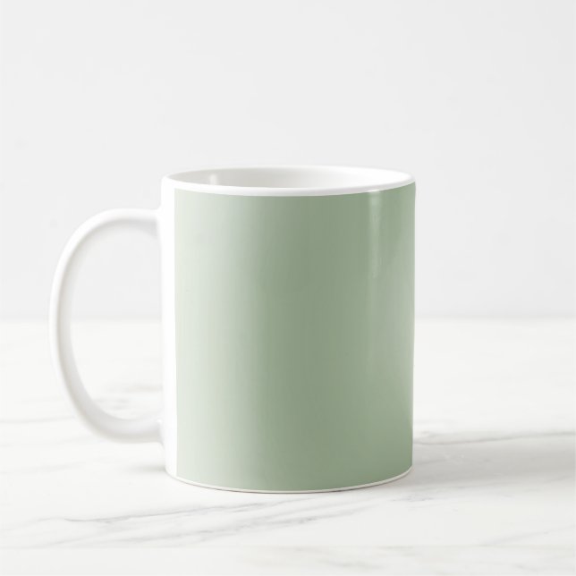 Taza De Café Aura de gradiente verde sage (Izquierda)