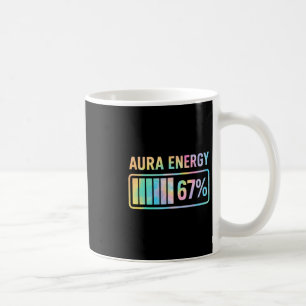 Taza De Café Aura Energía 67 Divertido Seis Siete Meme Gen Alfa