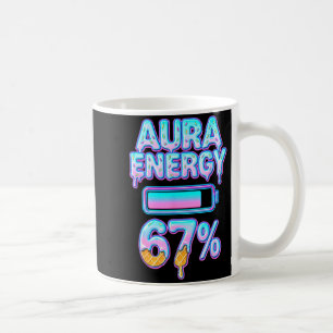 Taza De Café Aura Energía 67 Meme Helado Goteo 6 7 Divertido Se