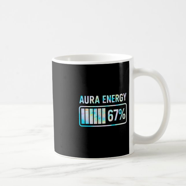 Taza De Café Aura Energy 67 67 Seis Siete Memes (Derecha)