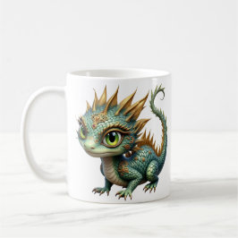 Taza De Café Auren – pequeño dragón del bosque esmeralda