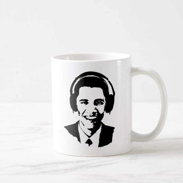 Taza De Café Auriculares Barack Obama (Derecha)