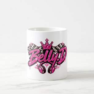 Taza De Café Auriculares Belly.D Pink Crown Racing
