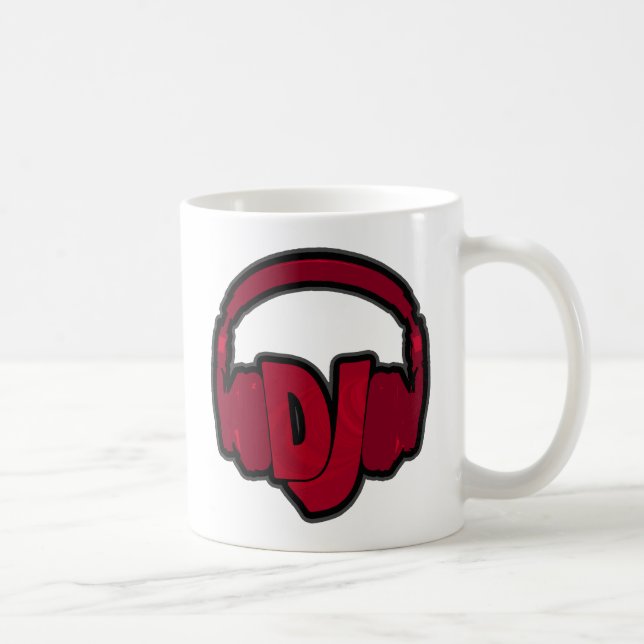 Taza De Café auriculares con DJ de música (Derecha)