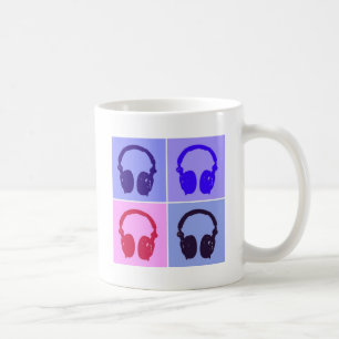 Taza De Café Auriculares de arte pop