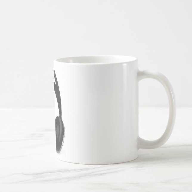 Taza De Café Auriculares de Pop Art (Derecha)
