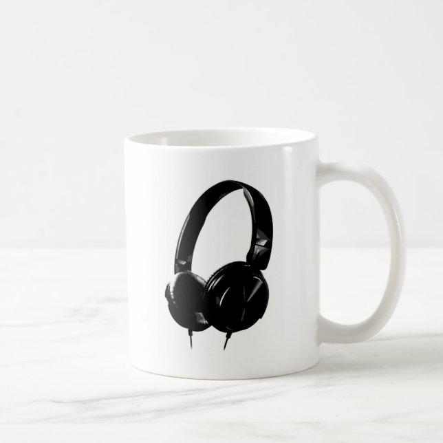 Taza De Café Auriculares de Pop Art (Derecha)
