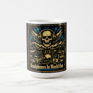 Taza De Café Auriculares En Mundo Fuera – Zona De Escape Musica