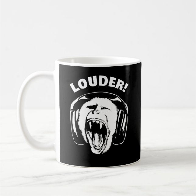 Taza De Café Auriculares Monkey Loud Music Lover (Izquierda)