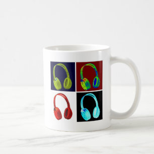 Taza De Café Auriculares Pop Art