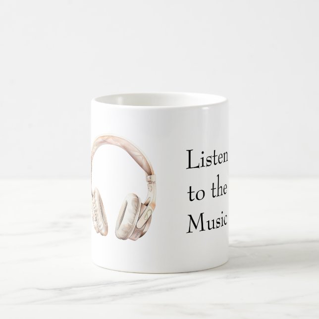 Taza De Café Auriculares Rosa Claro (Centro)