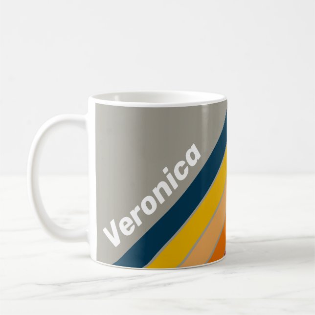 Taza De Café Aurora Arcade con franjas con nombre (Izquierda)
