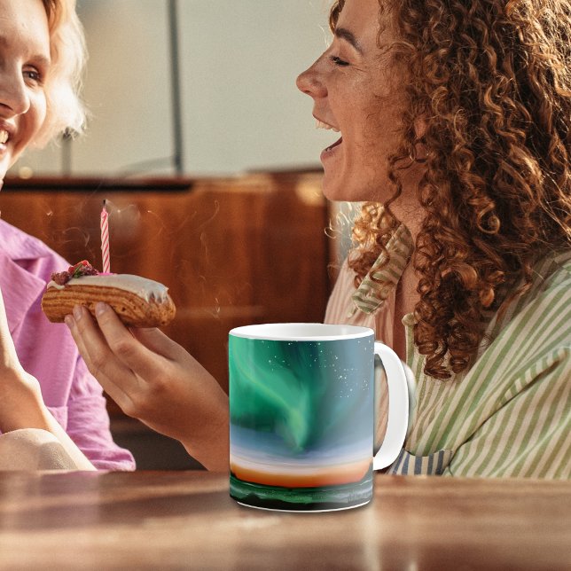 Taza De Café Aurora Borealis - Pintura de aceite (Subido por el creador)