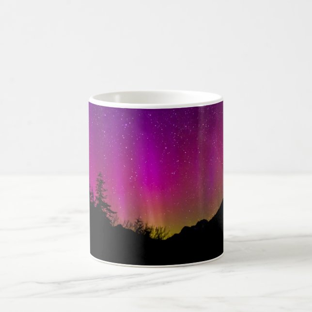 Taza De Café Aurora Borealis Starry Night Sky (Centro)