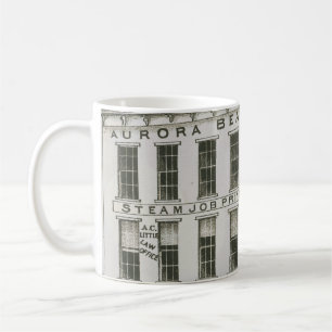Taza De Café Aurora Illinois Aurora Beacon News 1871 Stone Lith
