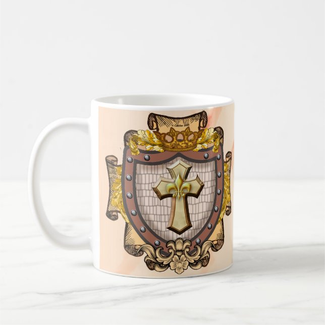 Taza De Café Aurum Family Crest Surname (Izquierda)