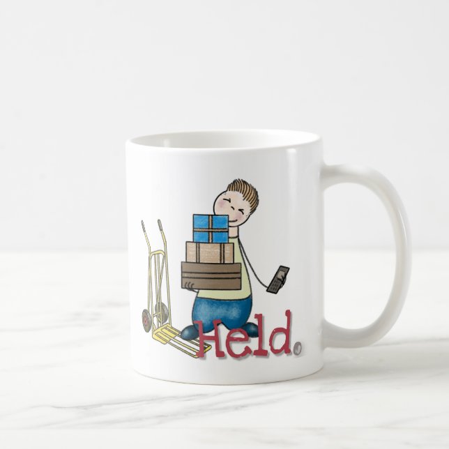 Taza De Café Auslieferer Dienstleister Tasse  Mug Held Punkt (Derecha)