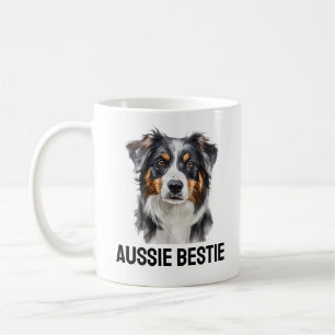 Taza De Café Aussie Bestie Mug - Regalo de pastor australiano l