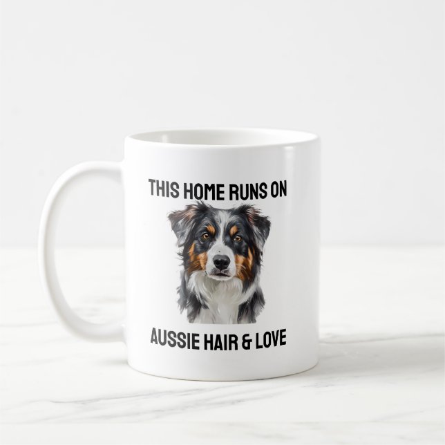 Taza De Café Aussie Hair & Love Funny Mug (Izquierda)