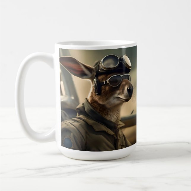 Taza De Café Aussie Kangaroo King Of The Airways, (Izquierda)