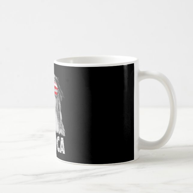 Taza De Café Aussie pastor australiano 4 de julio merica (Derecha)