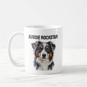 Taza De Café Aussie Rockstar Mug- Regalo de pastor australiano