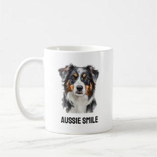 Taza De Café Aussie Smile Mug - Feliz regalo de pastor australi