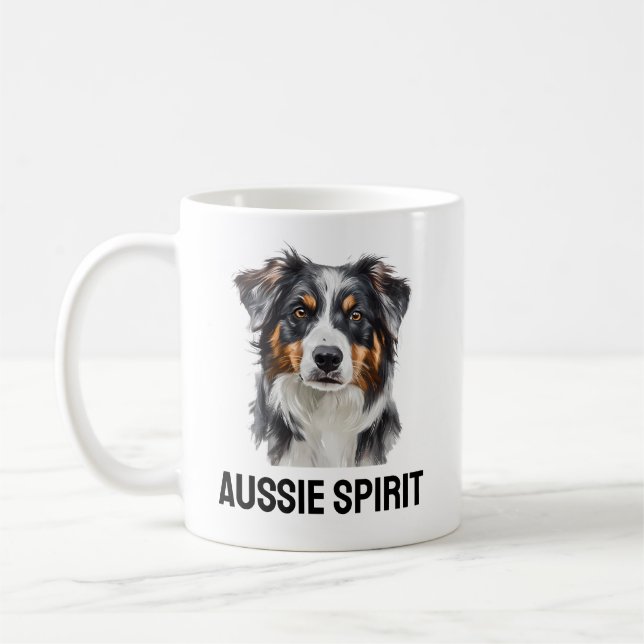 Taza De Café Aussie Spirit Mug - Orgulloso regalo de pastor aus (Izquierda)