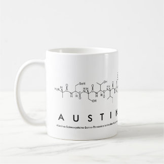 Taza De Café Austin peptide nombre mug