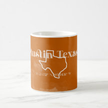 Austin Texas Burnt Naranja Mug