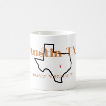 Austin Texas Burnt Naranja Mug