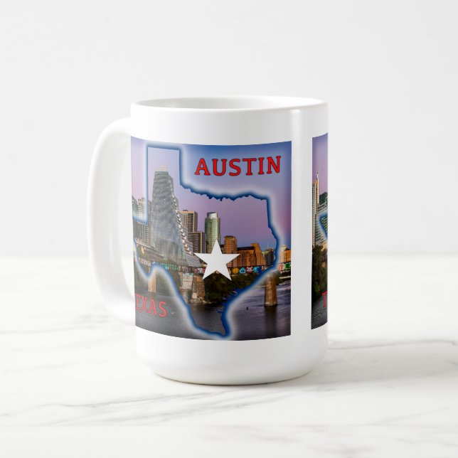 Taza De Café Austin, Texas, Mug (Anverso izquierdo)