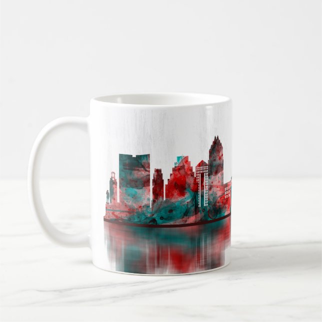 Taza De Café Austin Texas Skyline (Izquierda)