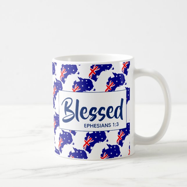 Taza De Café AUSTRALIA bendice la escritura cristiana (Derecha)