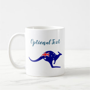 Taza De Café Australia canguro y bandera