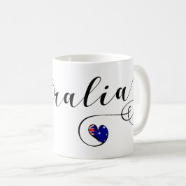 Taza De Café Australia Heart Mug, bandera australiana