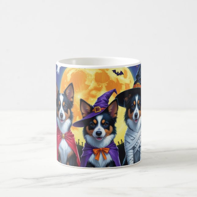 Taza De Café Australia Kelpies Dogs Calabaza Halloween Funny (Centro)