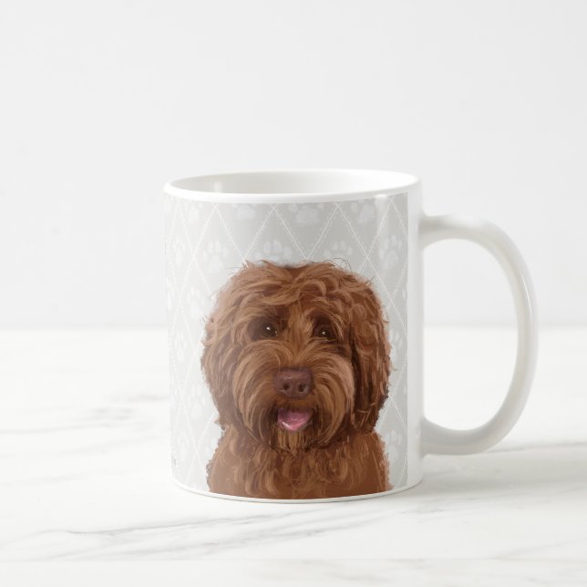 Taza de café australiana del labradoodle (Derecha)